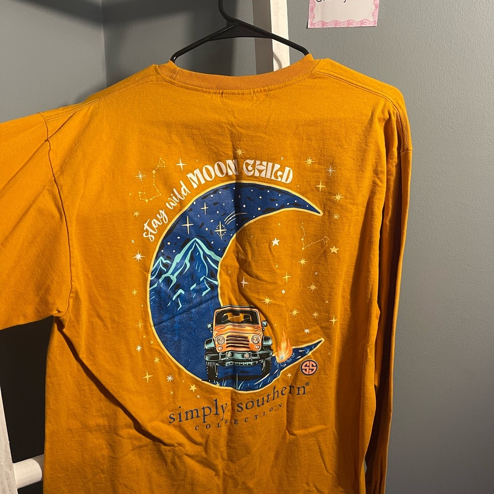 Simply Southern Mustard Long Sleeve Tee - Picture 2 of 3